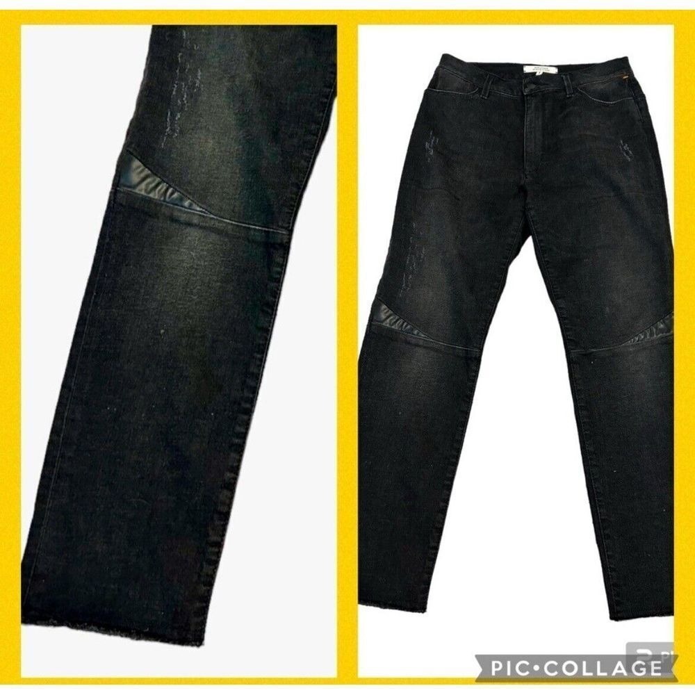High Rise goth Skinny Moto Jeans US SIZE 4 Emo Rave grunge Dorothee Schumacher